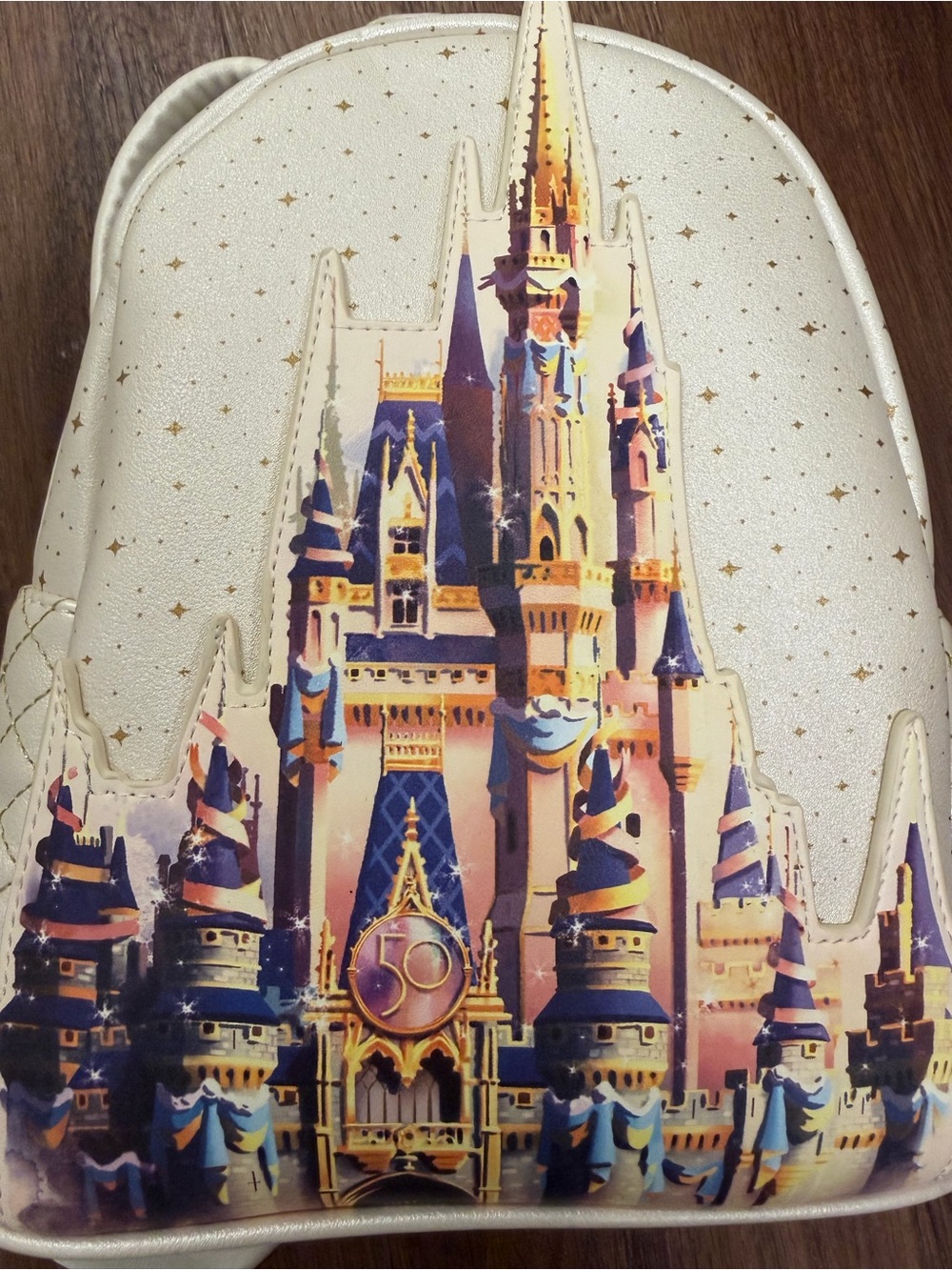 Disney Parks Loungefly 50th Anniversary Cinderella Castle Mini Backpack